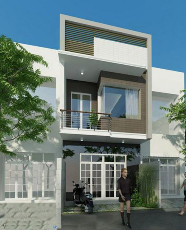 Nhà ống 2 tầng bố trí cửa đi trải đều tại 2 phía mặt tiền, mang lại sự ổn định về ánh sáng. Ảnh: Nhadepktv.