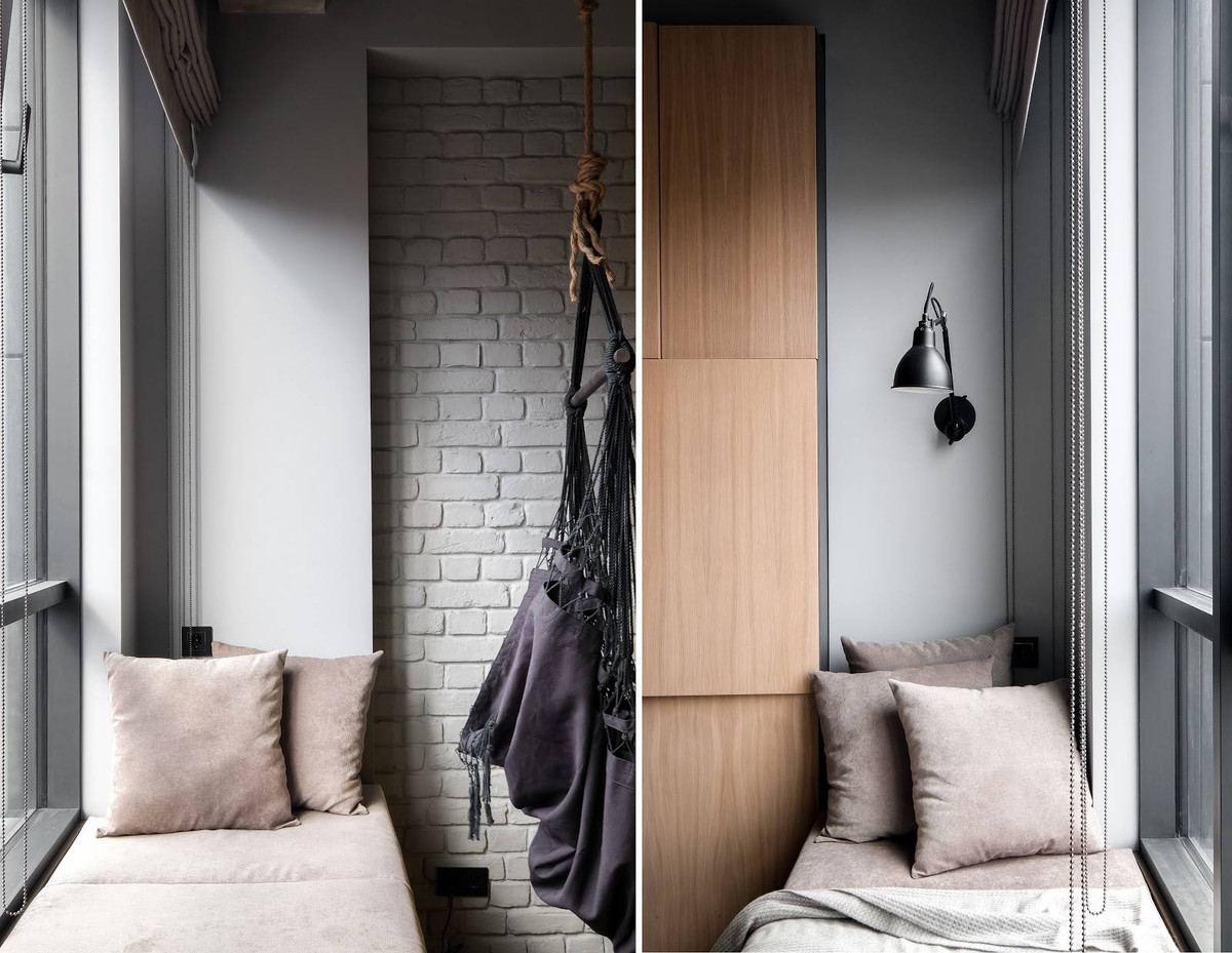 Khu vực này cũng được thiết kế như không gian giải trí với chỗ đọc sách ngay cạnh cửa sổ.