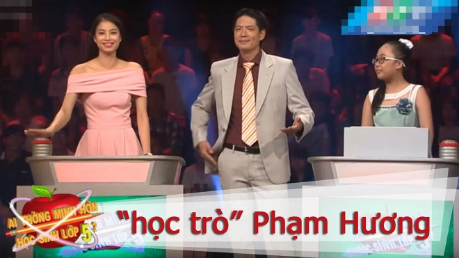 Hoa hậu Phạm Hương cũng từng bộc lộ sự thiếu kiến thức của mình khi tham gia gameshow Ai Thông Minh Hơn Học Sinh Lớp 5. Cựu HLV The Face Việt Nam đã đưa ra câu trả lời cuối cùng là “Nước màu vàng” cho câu hỏi: “Hãy cho biết, máu khi chảy đông lại có một ít nước màu vàng trên vết thương, đó là gì?”. Trong khi đó, đáp án đúng phải là “Huyết tương”.