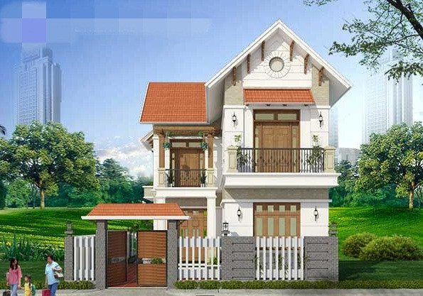 Không quá xa hoa nhưng biệt thự chữ L gây ấn tượng bởi những hình khối vuông vắn. Ảnh: Thietkenhadepaau.