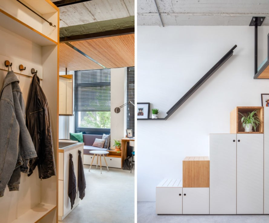 Cách thiết kế khéo léo giúp căn hộ có nhiều không gian lưu trữ đồ.