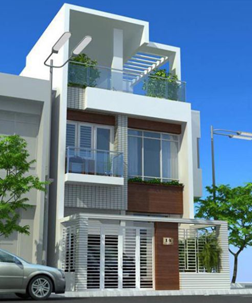 Màu trắng chủ đạo giúp căn 2 tầng sáng và nổi bật hơn. Ảnh: Vforum.