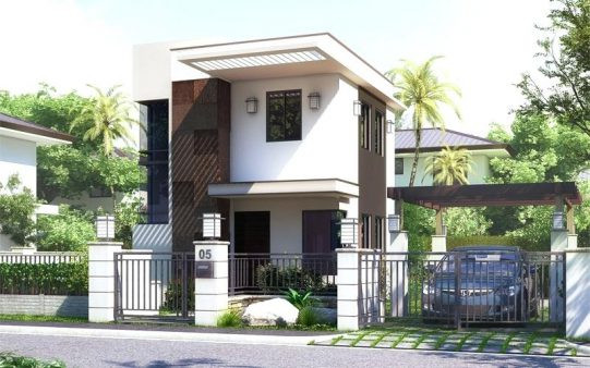 Nhà ống 2 tầng 3 phòng ngủ, thiết kế đơn giản cho gia đình ít người. Ảnh: Wedo.