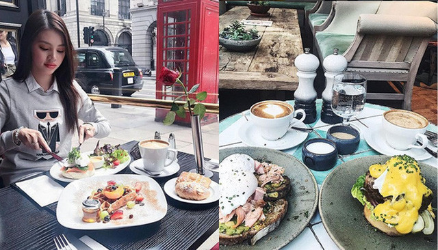 Đi đến đâu, Hoa hậu Jolie Nguyễn cũng đăng hình tại những khách sạn đắt đỏ, mua sắm hả ga tại các khu phố lớn sầm uất. Ảnh: FBNV.