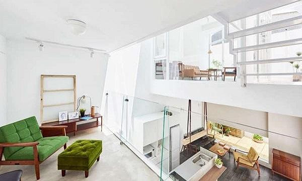 Tầng lửng bên này là không gian lý tưởng để thưởng trà, đọc sách, thư giãn,...