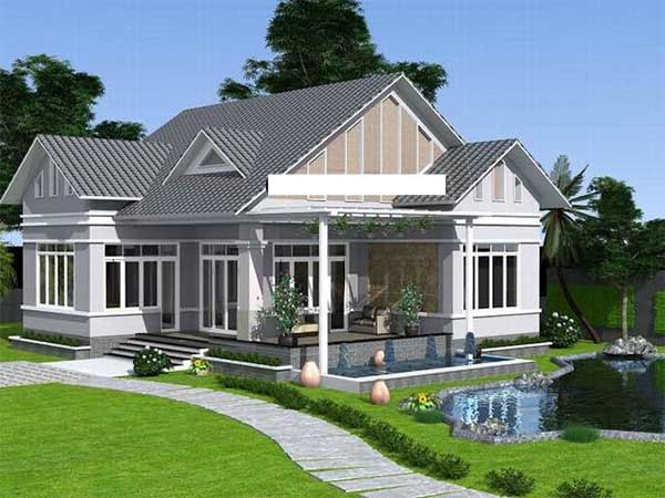 Biệt thự hiện đại phù hợp với nhu cầu sử dụng của các gia đình ở ngoại thành hoặc nông thôn. Ảnh: Maunhadep902.