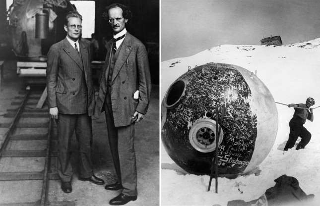 Chuyến bay đầu tiên bay trên tầng bình lưu: năm 1931. Ngày 27/5, nhà vật lý học người Thụy Sỹ Auguste Piccard (phải) cùng trợ lý của mình Paul Kipfer đã bay trên tầm cao 15.781 mét bằng khinh khí cầu từ Augsburg, Đức. Sau một hành trình dài, chuyến đi của họ dừng lại trên đỉnh núi băng ở Áo.