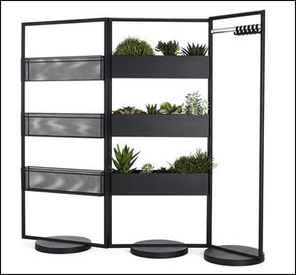 Sản phẩm vừa có thể trồng cây, vừa là chỗ phơi quần áo và đặc biệt là có thể "gấp gọn" chúng lại khi không sử dụng. Ảnh: Houzz.