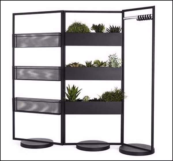 Sản phẩm vừa có thể trồng cây, vừa là chỗ phơi quần áo và đặc biệt là có thể "gấp gọn" chúng lại khi không sử dụng. Ảnh: Houzz.