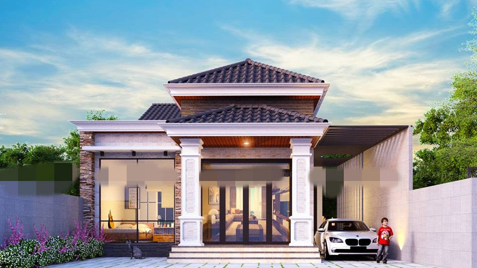 Nhà cấp 4 hiện đại được xây trên khu đất 8x10m. Ảnh: Kasai.