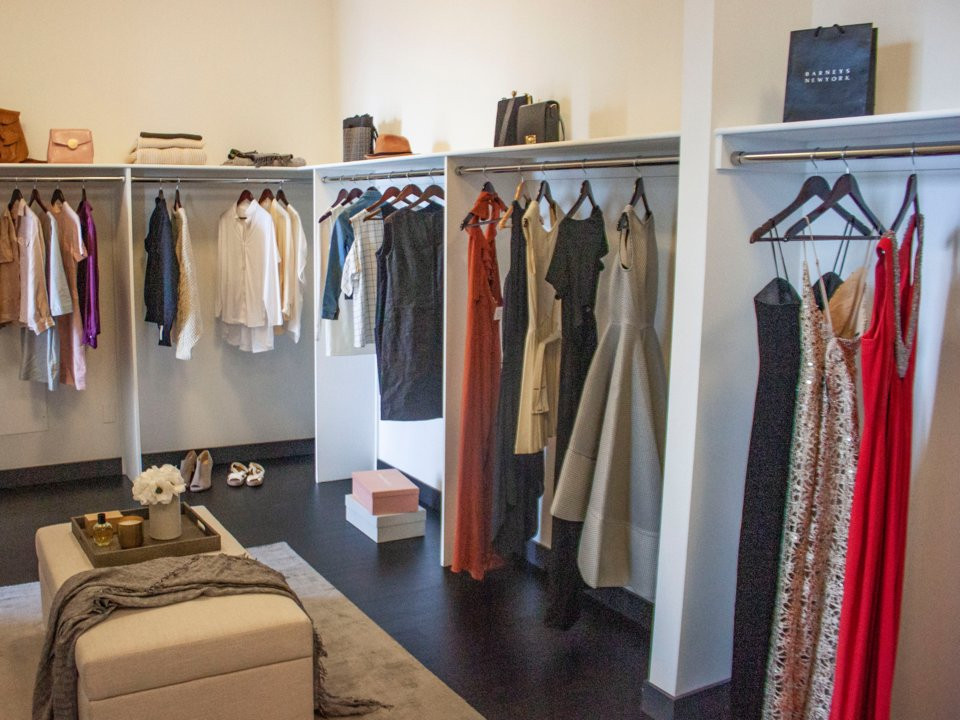 Phòng thay đồ rất rộng.