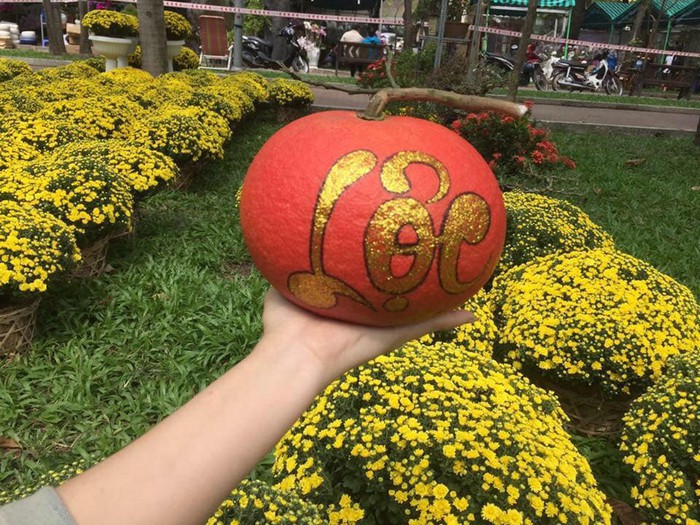 Đặc biệt, những trái bưởi thiết kế cầu kỳ theo đặt hàng, thuộc hàng tuyển lựa có thể lên tới cả triệu đồng. Ảnh: Buoidotienvua.