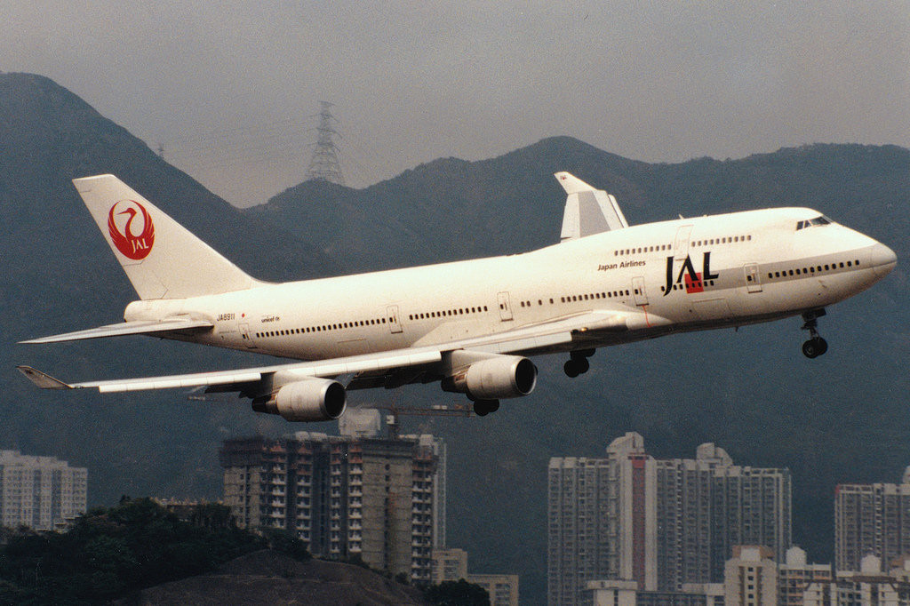 Một máy bay Boeing 747 của Hãng không Japan Airlines (Nhật Bản) bị đâm ở gần núi Phú Sĩ ngày 12/8/198. Vụ tai nạn khiến làm 520 người chết, sau khi cất cánh từ Tokyo trong chặng bay nội địa. Ảnh: Flickr.
