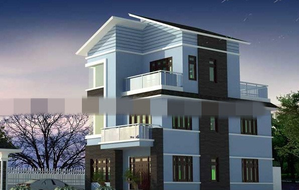 Ngôi nhà sở hữu các khối tường vuông vức, đơn giản, lược bỏ hoàn toàn các chi tiết phào chỉ rườm rà không cần thiết. Ảnh: Xhouse.