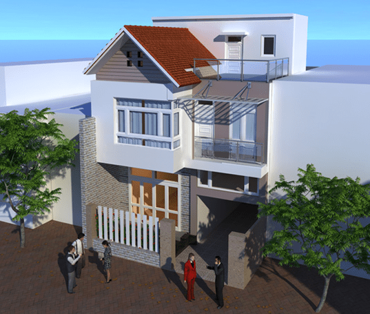  Nhà mái thái phô diễn một nét đẹp yêu kiều và nhẹ nhàng, tươi tắn. Ảnh: Qtidesign.