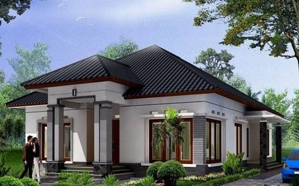 Nhà mái thái diện tích 150m2 có kiến trúc vừa hiện đại vừa truyền thống. Ảnh: Danang43.
