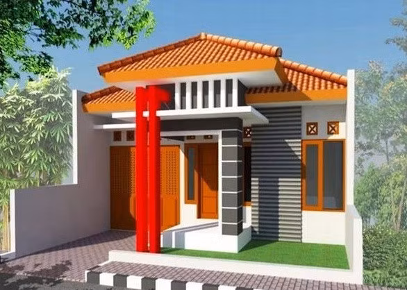 Trên diện tích 50m2, ngôi nhà bố trí 2 phòng ngủ, 1 phòng khách nhỏ, 1 phòng bếp kết hợp với bàn ăn, 1 WC, phù hợp với gia đình trẻ. Ảnh: Danang43.