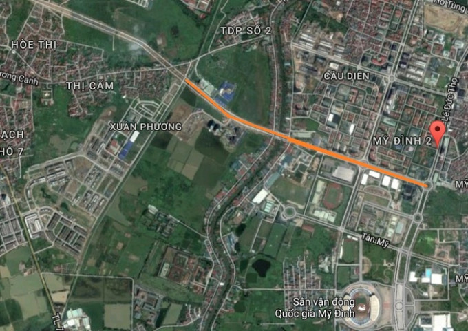 Dự án BT làm tuyến đường từ Lê Đức Thọ đến khu đô thị mới Xuân Phương có tổng mức đầu tư 1.543 tỷ đồng.