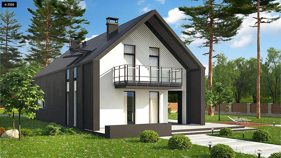 Thiết kế nhà cấp 4 mái tôn phong cách châu Âu. Ảnh: Holcim.