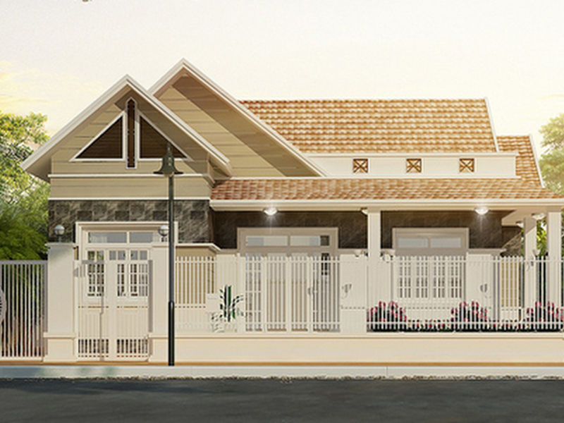 Mang đậm kiến trúc Hàn Quốc, ngôi nhà có sự pha trộn hiệu quả giữa nét đẹp truyền thống với sự hiện đại và thanh lịch. Ảnh: Angcovat.