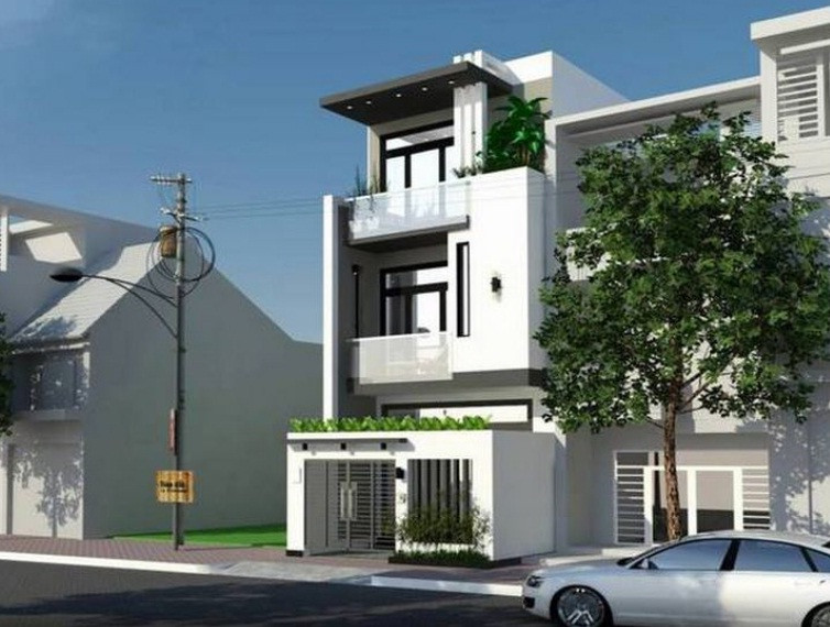 Nhà ống kiểu Hàn Quốc đơn giản và tôn trọng sâu sắc các giá trị thiên nhiên. Ảnh: Angcovat.