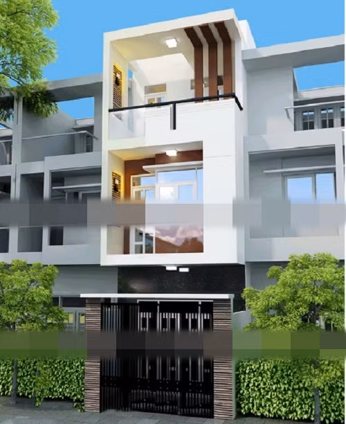 Vẻ đẹp của kiến trúc nhà phố 3 tầng thể hiện rất rõ qua sự cách tân thiết kế tinh tế, trẻ trung. Ảnh: Xaydungnhadepmoi.