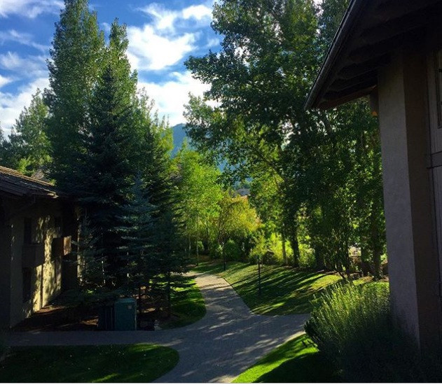 Những con đường uốn lượn yên bình trong khuôn viên khách sạn là nơi lý tưởng để các tỷ phú vừa tản bộ, vừa nói chuyện kinh doanh.