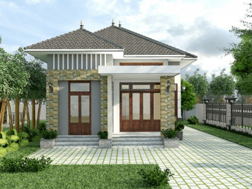 Điểm nhấn của ngôi nhà là phần bậc tam cấp được thiết kế cân đối cùng với những đường gờ phào chỉ hài hòa. Ảnh: Wedo.