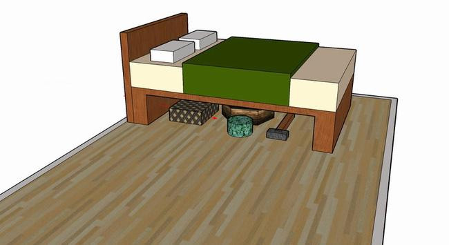 Đồ kim loại: Xét về góc độ khoa học để đồ vật kim loại dưới gầm giường không hề tốt cho sức khỏe. Theo y học, cơ thể chúng ta vẫn chứa đựng nhiều loại nguyên tố kim loại và chất khoáng. Mỗi ngày chúng ta đều chịu ảnh hưởng ít nhiều bởi từ trường cực Bắc và cực Nam của Trái đất. Vật kim loại sẽ làm đảo loạn từ tính, khiến cơ thể bị xáo trộn, ảnh hưởng tiêu cực đến sức khỏe và cảm xúc.