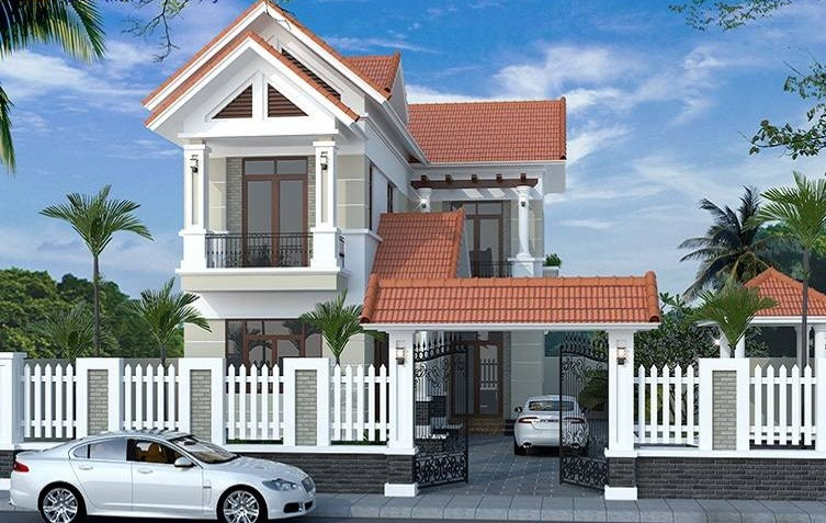Điểm nổi bật của ngôi nhà chính là hệ cửa sổ kính bằng khung gỗ tự nhiên dày đặc và đối xứng nhau tại các tầng. Ảnh: Thietkenhadepaau.