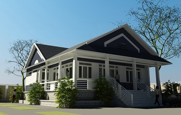 Không gian trên tầng áp mái dùng làm phòng ngủ với vách ngăn di động linh hoạt. Ảnh: Thietkexaynha.