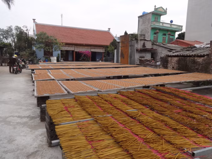 Cận Tết Nguyên đán, làng hương thôn Cao (xã Bảo Khê, TP. Hưng Yên) bước vào những ngày tất bật, sản xuất cho vụ lớn nhất trong năm. Ảnh: Phapluatplus.