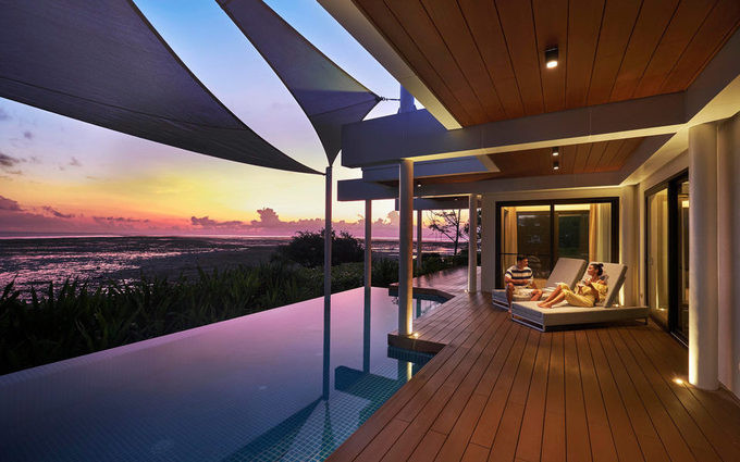 Resort nằm trên hòn đảo hẻo lánh này có 6 biệt thự (từ 1-4 phòng ngủ) bên bờ biển.