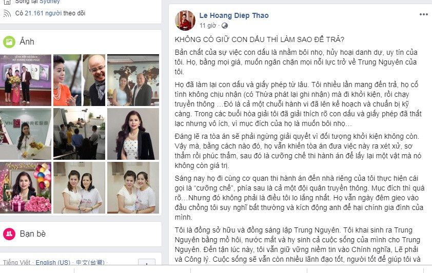 Ba Diep Thao noi ve vu 