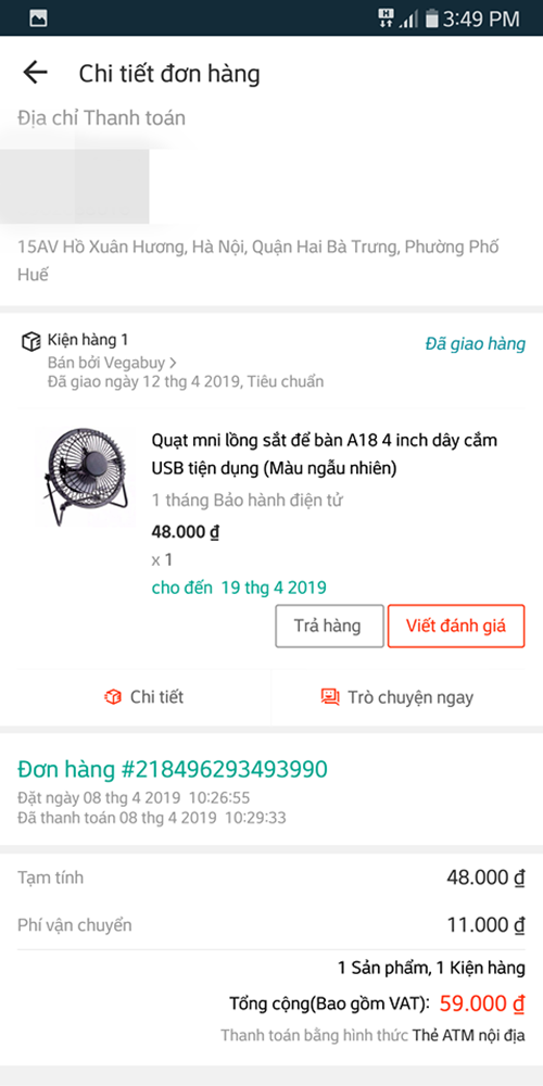 Mua quat mini long sat tren Lazada, khach nhan ve... thuoc day do vai-Hinh-3
