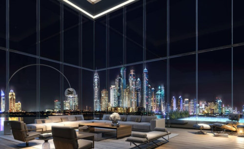 Tháp ONE nằm ở trung tâm của Palm Jumeirah, được cho là khu vực đẹp nhất của Dubai. Nếu bạn sở hữu căn penthouse trị giá 74,5 triệu USD này, bạn thỏa sức sử dụng diện tích rộng gần 4.000m2, gồm 8 phòng ngủ sang trọng. (Ảnh: Therichest).