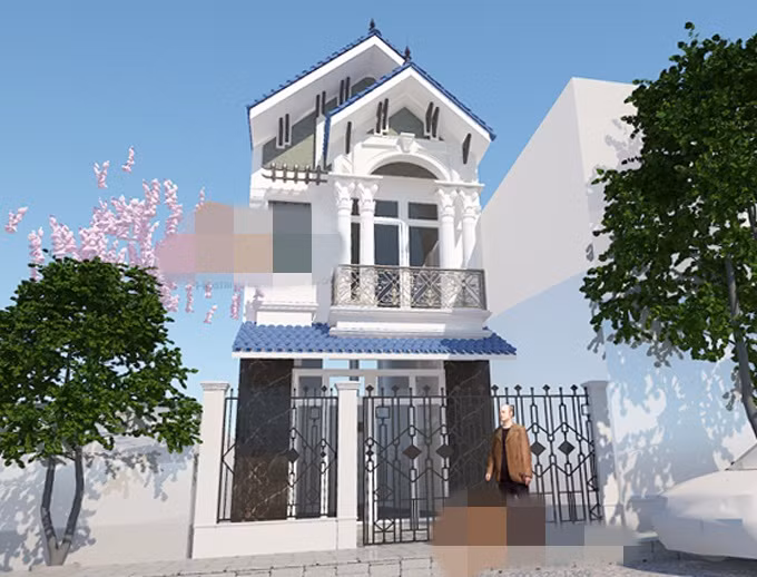 Có mặt tiền sát mặt đường, toàn bộ hệ thống cửa nhà đều là kính tạo ra không gian mở, giúp cho người sử dụng cảm giác không gian rộng hơn. Ảnh: Kientaoviet.