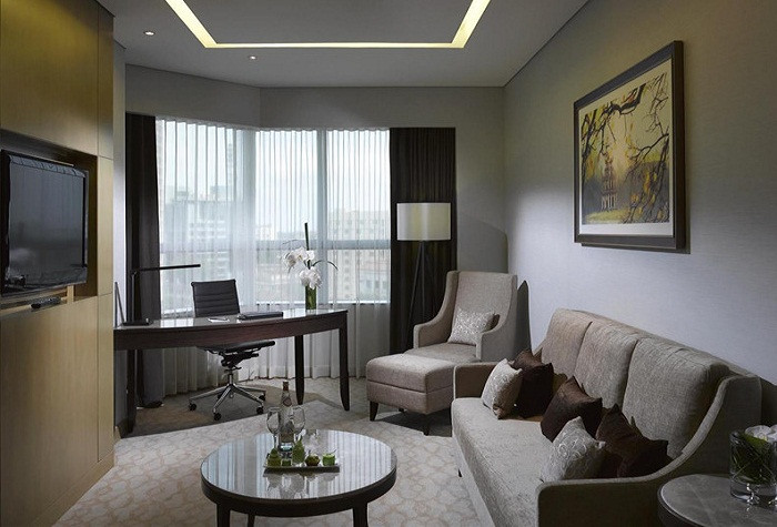 Melia Hà Nội có tổng cộng 306 phòng. Trong đó, Presidential Suite (phòng Tổng thống) là hạng phòng sang trọng nhất của khách sạn – nằm trên tầng 22. Ảnh: Hoteljob.