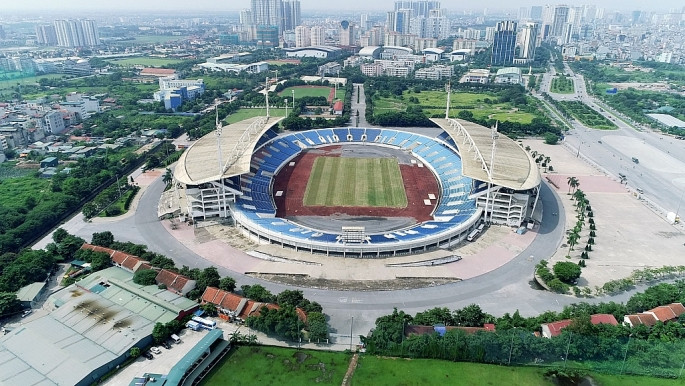 Khu Liên hợp thể thao quốc gia Mỹ Đình được khởi công xây dựng ngày 6/12/2001 để chuẩn bị cho SEA Games 22 - năm 2003 tại Hà Nội. Ảnh: Phapluatxahoi.