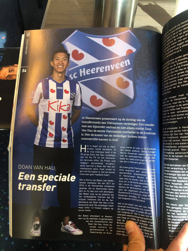 CLB SC Heerenveen Hà Lan đã tạo mọi điều kiện để giúp hậu vệ người Thái Bình chuyên tâm thi đấu. Ảnh: Facebook.