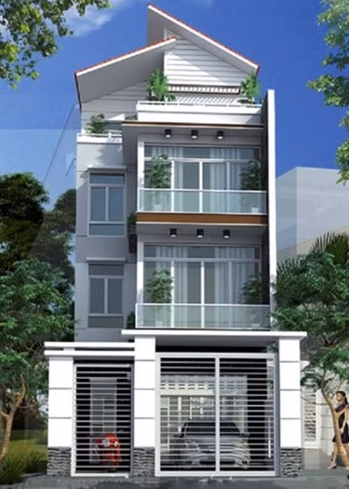 Nhà ống hiện đại sử dụng nhiều cửa kính nên việc đón ánh sáng cũng như lấy gió trời luôn được đảm bảo. Ảnh: Incocons.