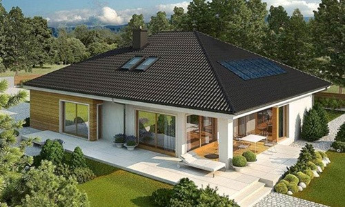 Lấy cảm hứng từ vùng quê yên bình, biệt thự 1 tầng ấn tượng với mái thái cách điệu. Ảnh: Handymandecor.