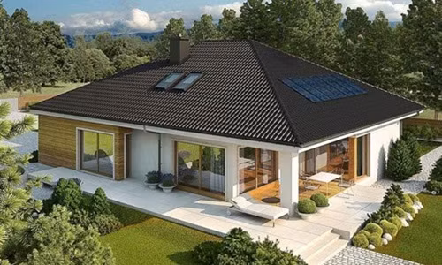 Lấy cảm hứng từ vùng quê yên bình, biệt thự 1 tầng ấn tượng với mái thái cách điệu. Ảnh: Handymandecor.