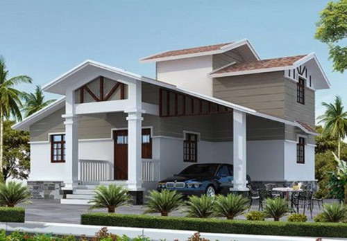 Phá cách về hình khối, cải tiến về màu sắc và kết cấu mái, biệt thự mang lại những cảm giác mới lại cho gia chủ. Ảnh: Wedo.