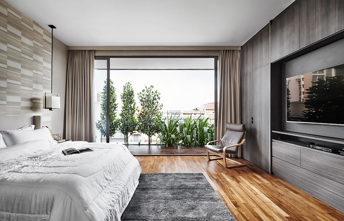 Phòng ngủ ấm áp và thoáng đãng.