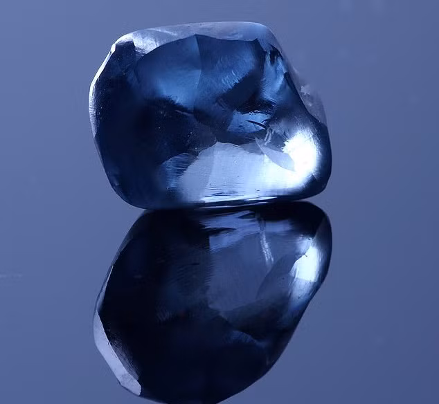 Viên kim cương Okavango Blue hình bầu dục có kích thước 20,46 carat.
