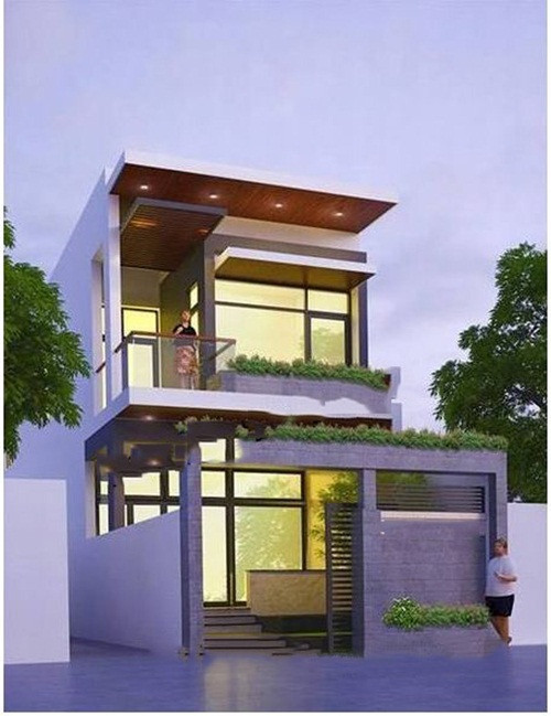 Toàn bộ mặt tiền thiết kế bằng kính cường lực vừa đảm bảo tính thẩm mỹ vừa thoáng mát. Ảnh: Nhadepktv.