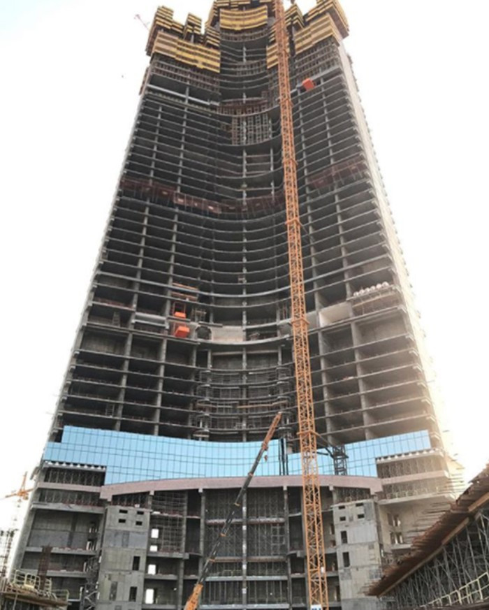 Tính đến tháng 2/2018, tòa nhà chọc trời này đã hoàn thành 60 tầng. Ảnh: Dezeen.