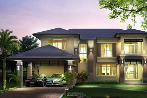 Thiết kế nhà vườn không quá đồ sộ nhưng sang trọng với dấu ấn Á Đông. Ảnh: Wedo.