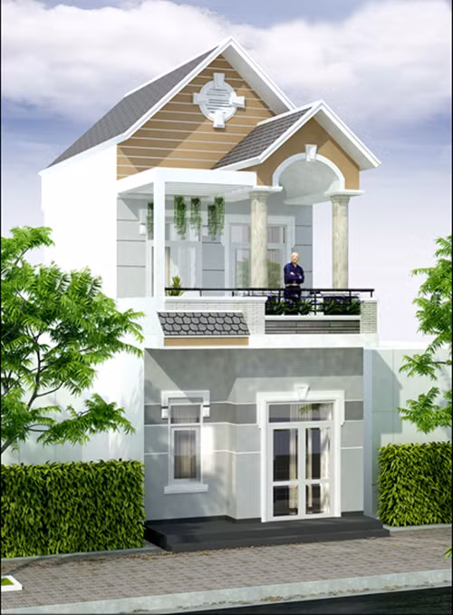 Các mẫu nhà ống 2 tầng mái thái là lựa chọn hàng đầu cho gia chủ có diện tích đất nhỏ hẹp vì nó tận dụng được tối đa diện tích sử dụng. Ảnh: Nhadepsang.